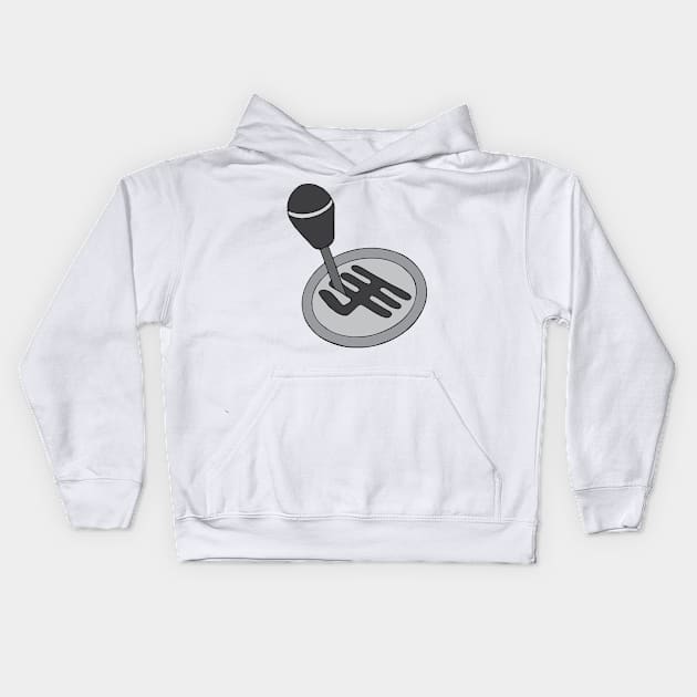 Manual Transmission Stick Shift Gearbox Kids Hoodie by murialbezanson